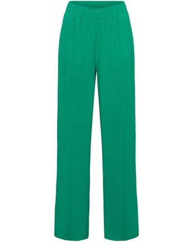 &Co Woman Weite grüne hose,weite bein polyester pantalon,weite bein kobalt hose &co