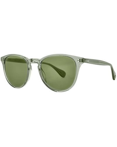 Garrett Leight Nero/verde manzanita sun occhiali da sole