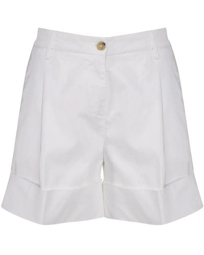 Fay Stretch satin casual shorts - Blanco