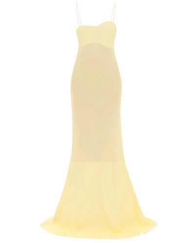 Jacquemus Meerjungfrau schleierkleid mit sweetheart-ausschnitt - Gelb