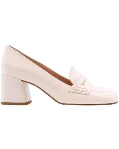 DONNA LEI Elegant zelda moccasin heels - Bianco