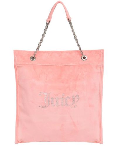 Juicy Couture Tote bag semplice con logo - Rosa