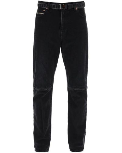 Sacai Jeans > slim-fit jeans - Noir