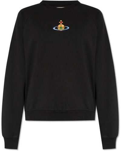 Vivienne Westwood Sweatshirt mit logo - Schwarz