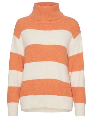 Saint Tropez Knitwear > turtlenecks - Orange