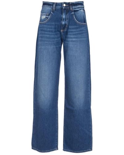 ICON DENIM Weite jeans für frauen - Blau