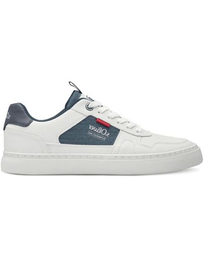 S.oliver Weiße sneakers für männer - Blau