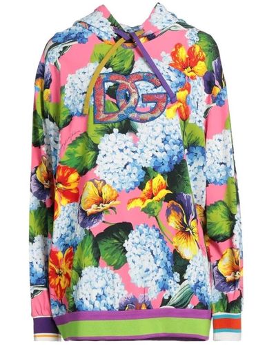 Dolce & Gabbana Ikonic floral hoodie - hergestellt in italien - Grün
