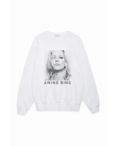 Anine Bing Kate moss sweatshirt ramona - Blanco