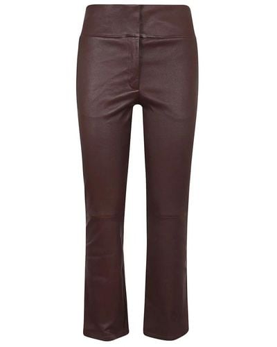 Arma Leather Trousers - Brown