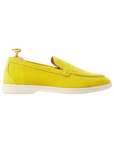 SCAROSSO E Wildleder-Loafers für Frauen - Gelb