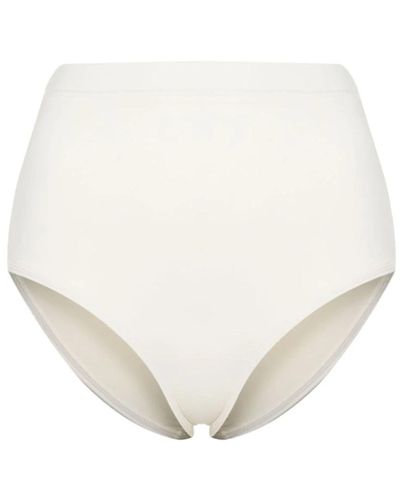 Jil Sander Ropa de mar blanca con estampado de logotipo - Blanco