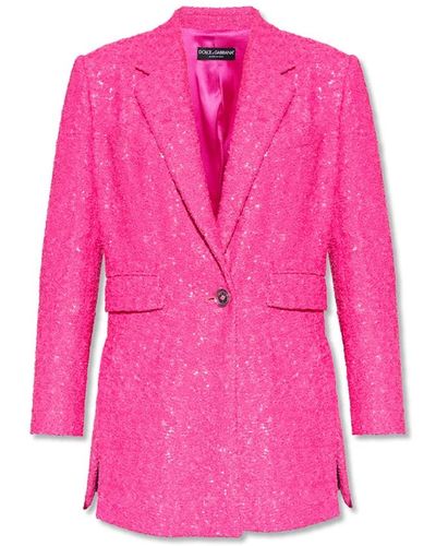 Dolce & Gabbana Pailletten blazer klassische jacke - Pink