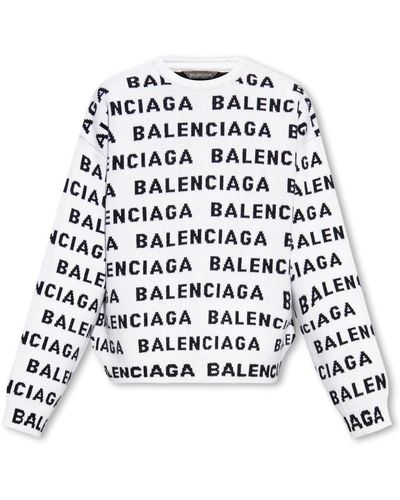Balenciaga Round-Neck Knitwear - Black