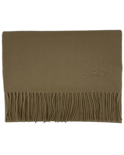 A.P.C. Sciarpa in lana di cammello - Verde