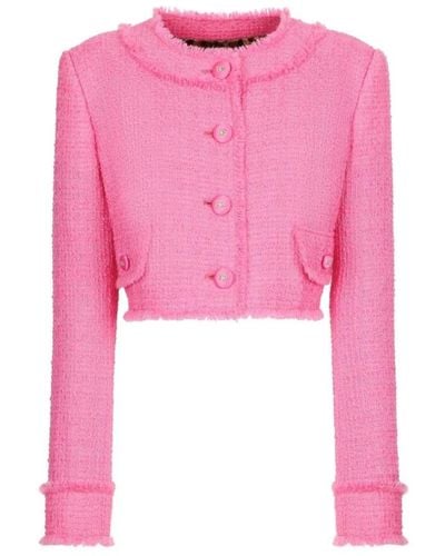 Dolce & Gabbana Tweed Jackets - Pink