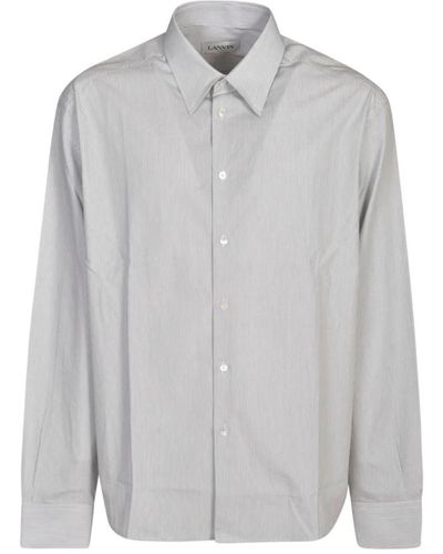 Lanvin Weiße hemden für männer - Grau