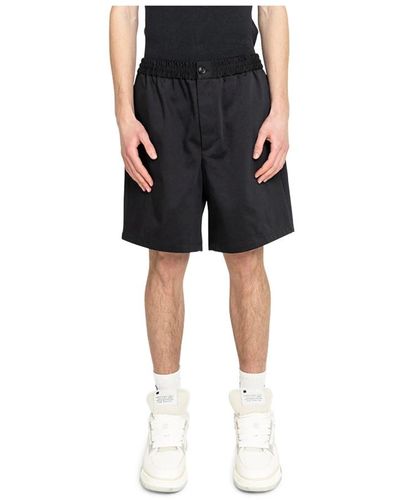 Ami Paris Schwarze shorts mit elastischem bund