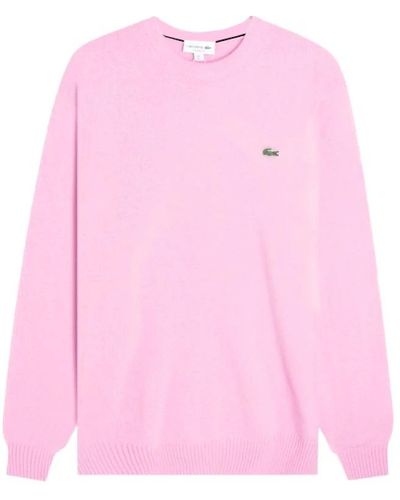 Lacoste Round-Neck Knitwear - Pink