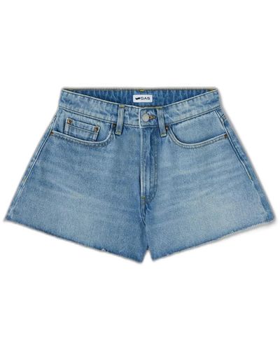 Gas Denim Shorts - Blue