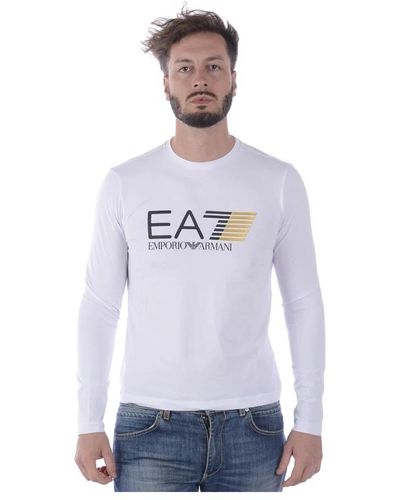 EA7 Haut à manches longues - Blanc