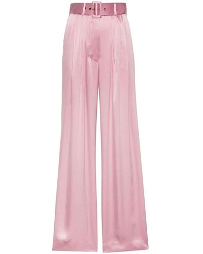 Zimmermann Blush rosa seidenweite hose - Pink