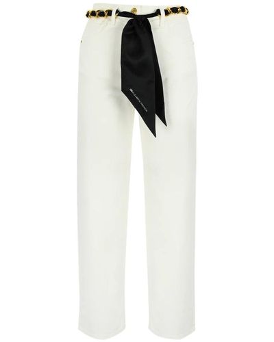 Elisabetta Franchi Straight Jeans - White