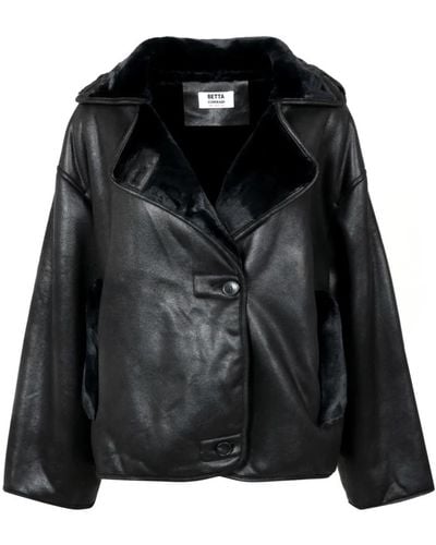Betta Corradi Jackets > leather jackets - Noir