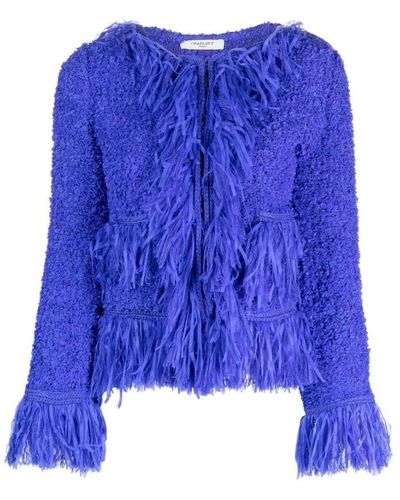 Charlott Faux fur shearling jackets - Blau