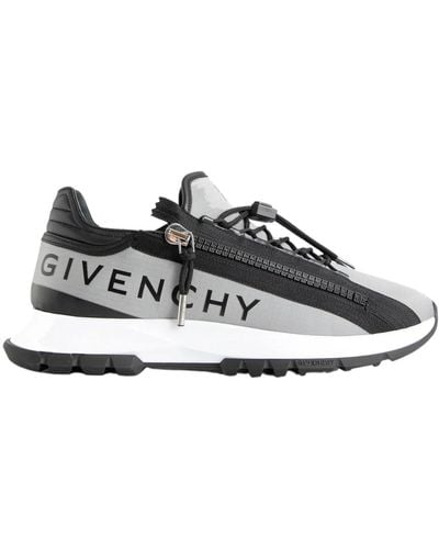 Givenchy Grey/schwarze synthetik-laufschuhe, spectre zip laufschuhe - Weiß