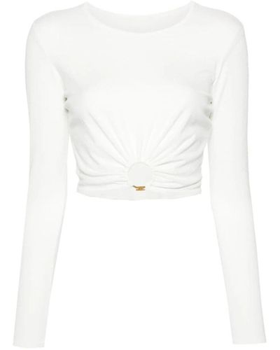 Elisabetta Franchi Tops > long sleeve tops - Blanc