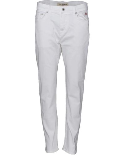 Roy Rogers Jeans dapper bianco vestibilità carrot fit - Grigio