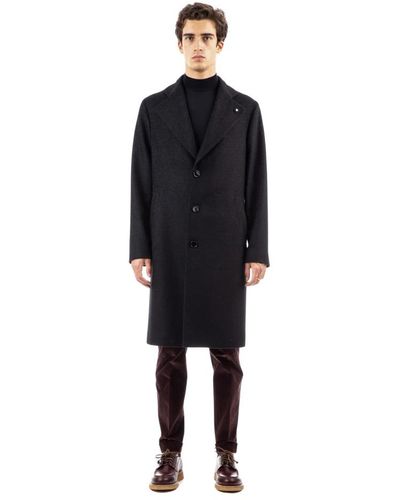 Lardini Single-Breasted Coats - Black