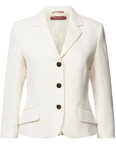 Max Mara Studio Jackets > blazers - Blanc