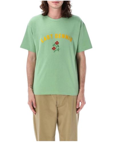 Bode Mint floral crew-neck t-shirt - Grün