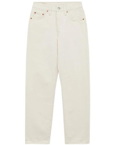 Levi's Jeans mit hoher taille in einfarbigem denim levi's - Weiß
