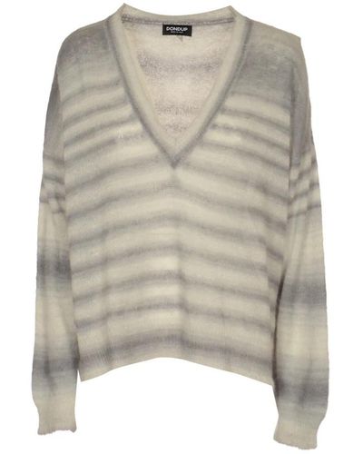 Dondup V-Neck Knitwear - Grey