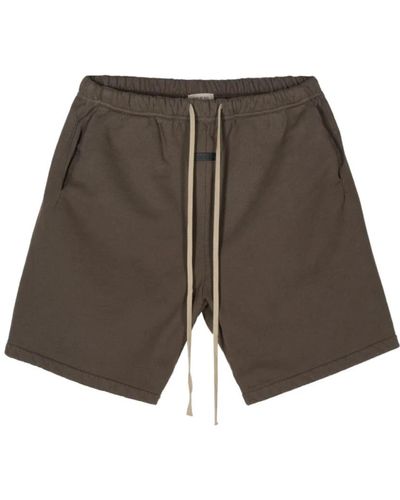 Fear Of God Braune bermuda-shorts elastischer bund logo - Grau