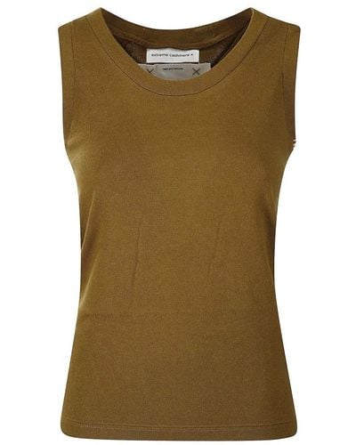 Extreme Cashmere Sleeveless Tops - Green