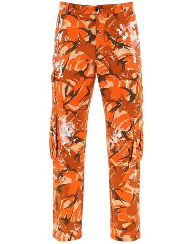 Martine Rose Trousers > slim-fit trousers - Orange