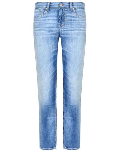 7 For All Mankind Blaue baumwoll-polyester-jeans hellblau 7 for all kind
