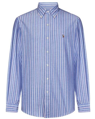 Ralph Lauren Blaues multi-stripe freizeithemd