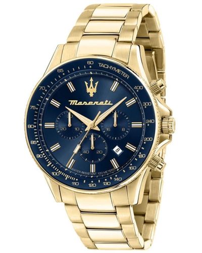 Maserati Cronografo sfida (oro/blu) uomo - Metallizzato