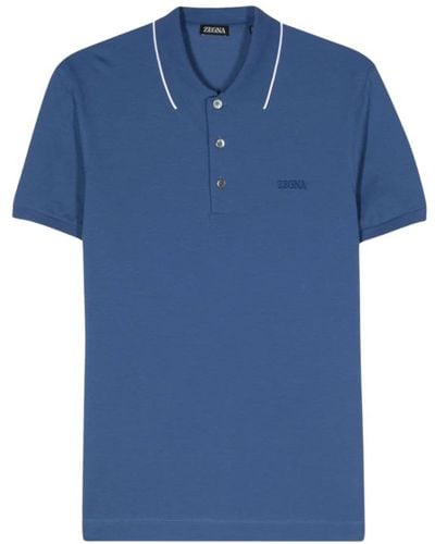 Zegna Polo Shirts - Blue