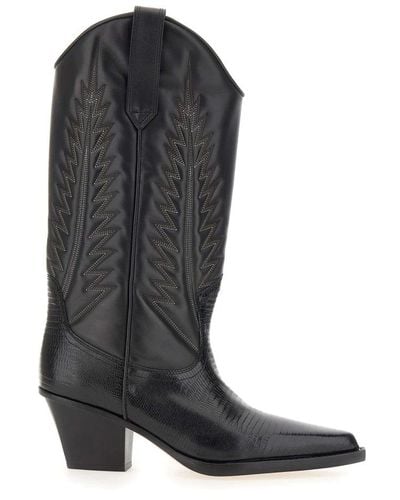 Paris Texas Cowboy Boots - Black
