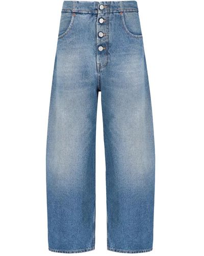 MM6 by Maison Martin Margiela Jeans crop loose-fit azul vintage
