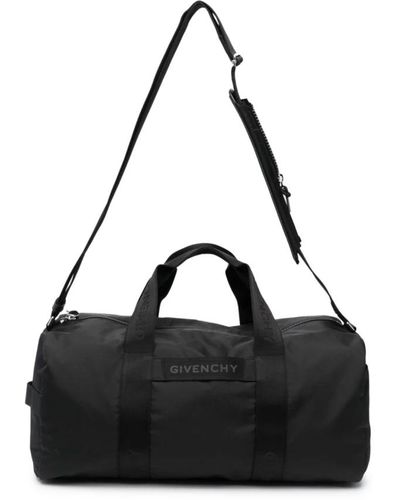 Givenchy Schwarze logo-tape reisetasche mit reißverschluss