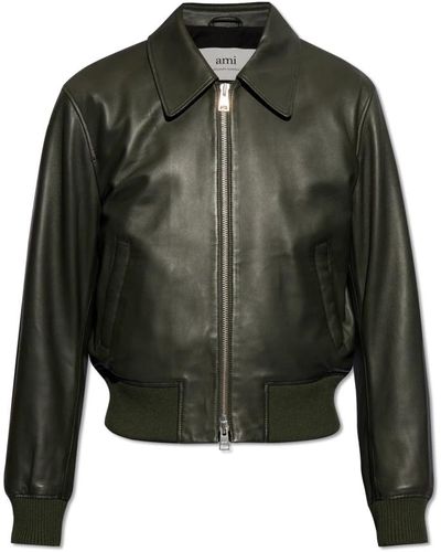 Ami Paris Jackets > leather jackets - Vert