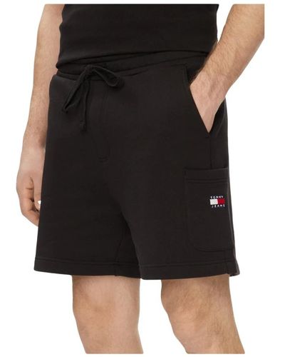 Tommy Hilfiger Sport patch logo shorts - Schwarz