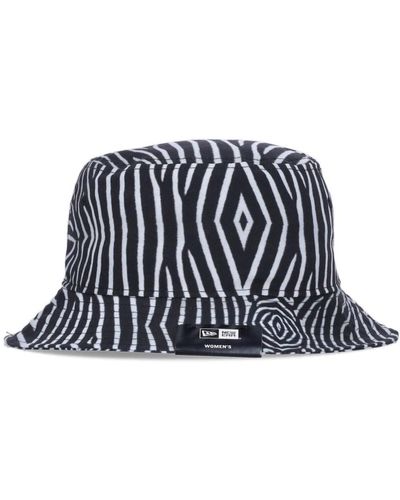 KTZ Zebra tapered bucket hat - Schwarz